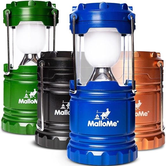MalloMe Multicolor Camping Lantern 4-Pack