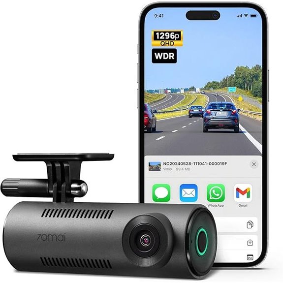 70mai M310 Dash Cam with Night Vision and WiFi