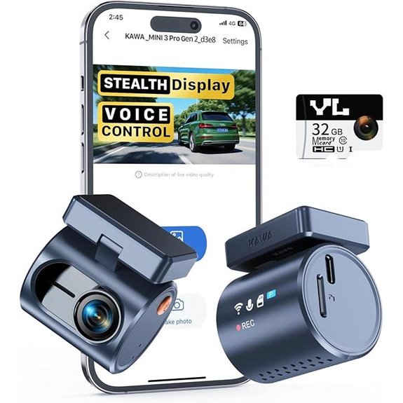KAWA 2K Dash Cam with Night Vision and WiFi