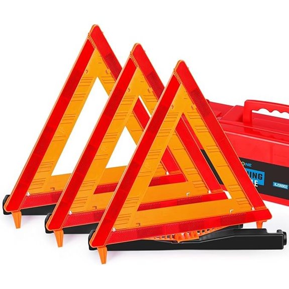 Noone DOT Approved Reflective Warning Triangles (3 Pack)