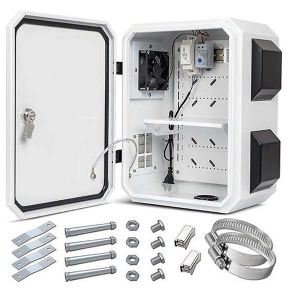 Outdoor Electrical Box with Thermostat & Fan
