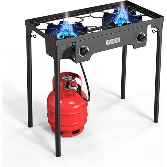 ROVSUN 2 Burner Propane Gas Stove for Outdoors