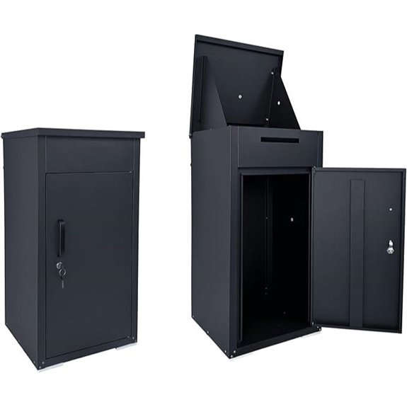 Large Outdoor Package Drop Box with Locking Slot