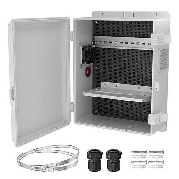 Joinfworld Waterproof Outdoor Electrical Box with Fan