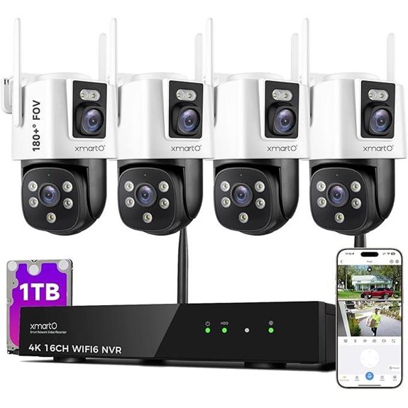 xmartO 2-in-1 WiFi 6 Outdoor Security Camera System