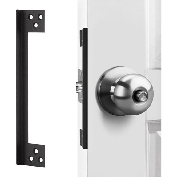 Door Latch Guard Plate for Outswing Doors (1 Pack)