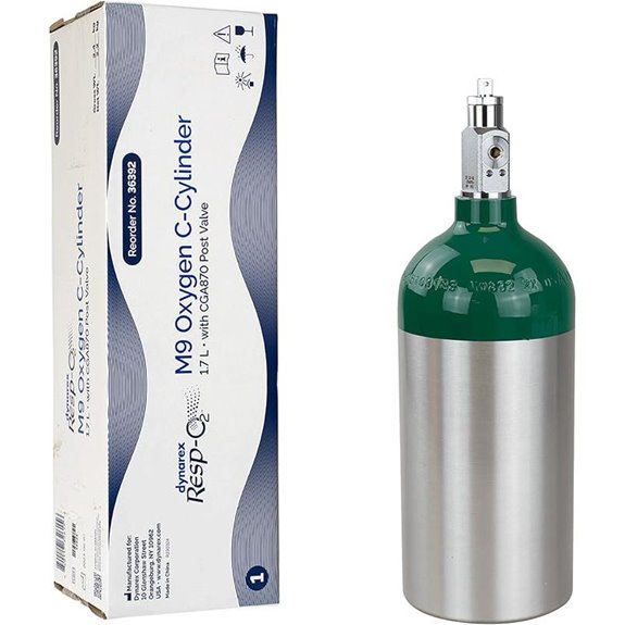 Dynarex Resp-O2 M9 Oxygen Cylinder with Valve