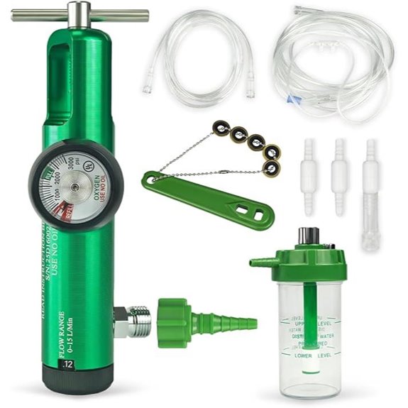 Oxygen Regulator Set with Nasal Cannula and Tubing