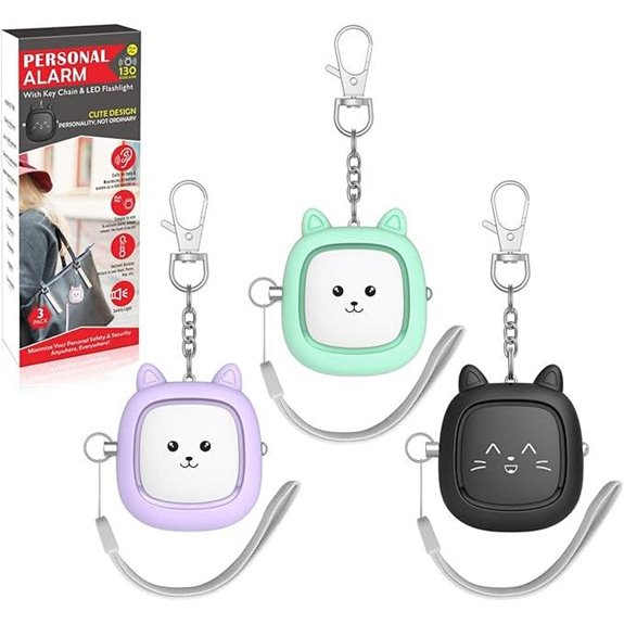 Safe Sound Personal Alarm 3-Pack with LED Light