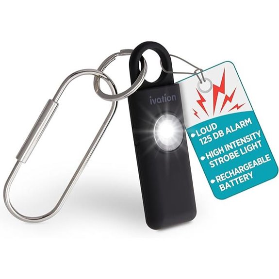 Ivation Personal SOS Alarm with LED and Carabiner