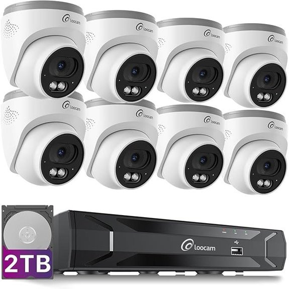 Loocam 8CH PoE Security Camera System with AI