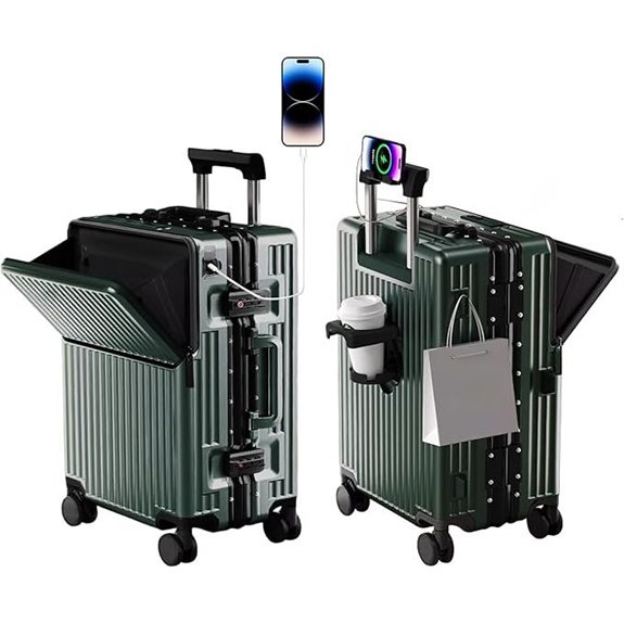 Zipperless Polycarbonate Carry-On with Spinner Wheels