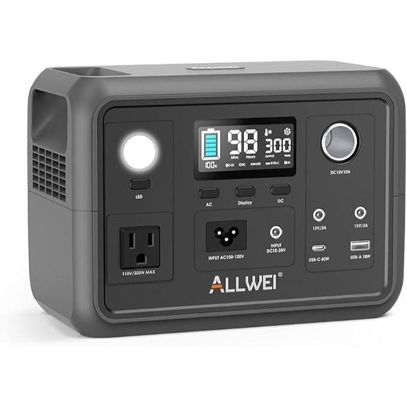 ALLWEI 300W Portable Power Station with Solar Option