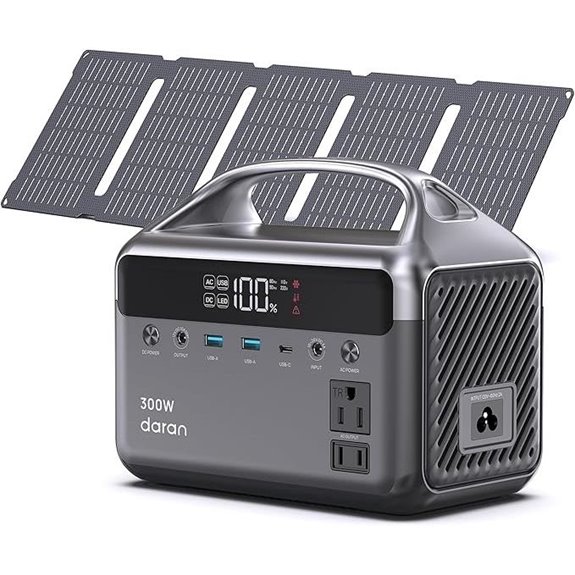 Portable 300W Power Station with Solar Panel