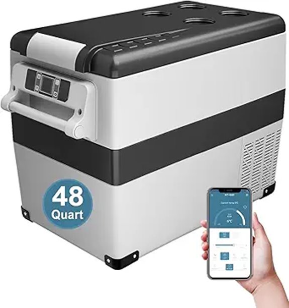 Portable Car Fridge Cooler 48 Quart with App Control