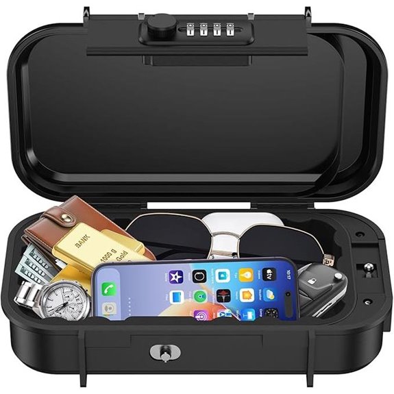 Temracha 4-Digit Portable Lock Box with Chain