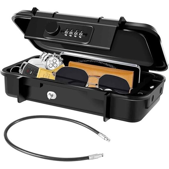 Portable 4-Digit Lock Box with Detachable Cable