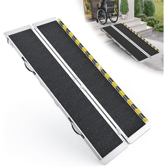 Portable Aluminum Wheelchair Ramp 600 lbs Capacity