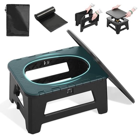 In-car Collapsible Portable Toilet for Camping and Travel