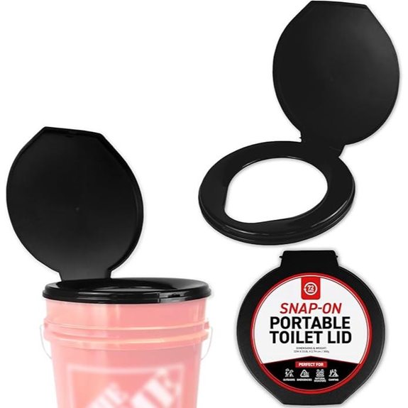 72 HRS Portable Camping Toilet Seat with Lid