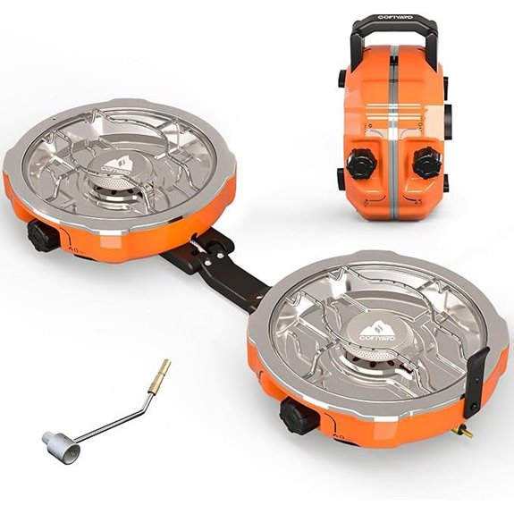 Portable 2-Burner Camping Stove with Carrying Bag