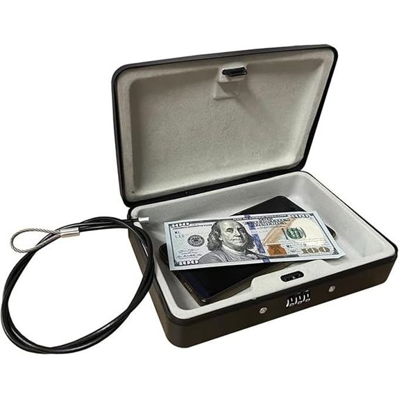SEPOX Portable Water/Fire-Resistant Security Lock Box