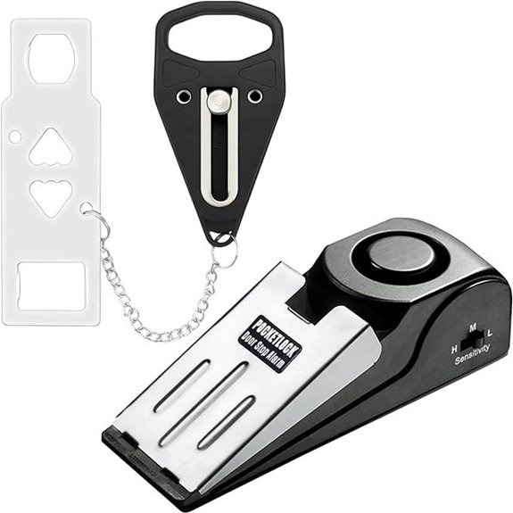 Portable Door Lock & Alarm Safety Set
