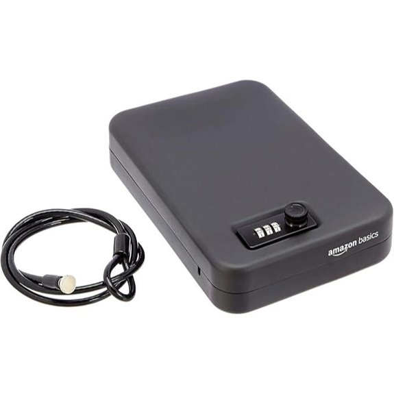 Amazon Basics Portable Lock Box Safe with Code