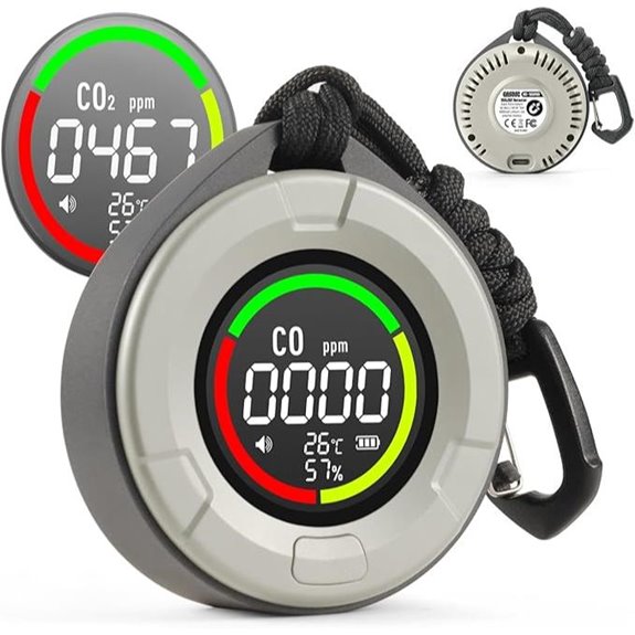 DS-100PRO Portable CO & CO2 Detector (4-in-1)