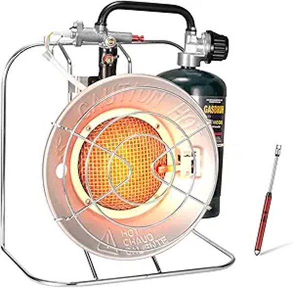 Portable Propane Heater & Cooker with USB Lighter