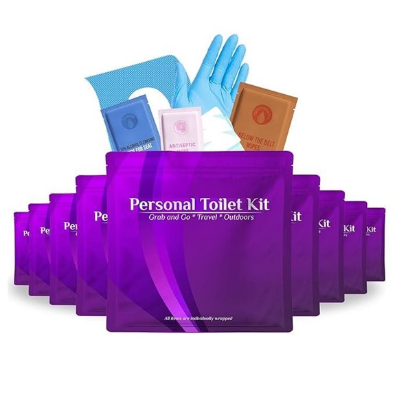 Personal Toilet Kit To Go – 10 Pack (Purple)