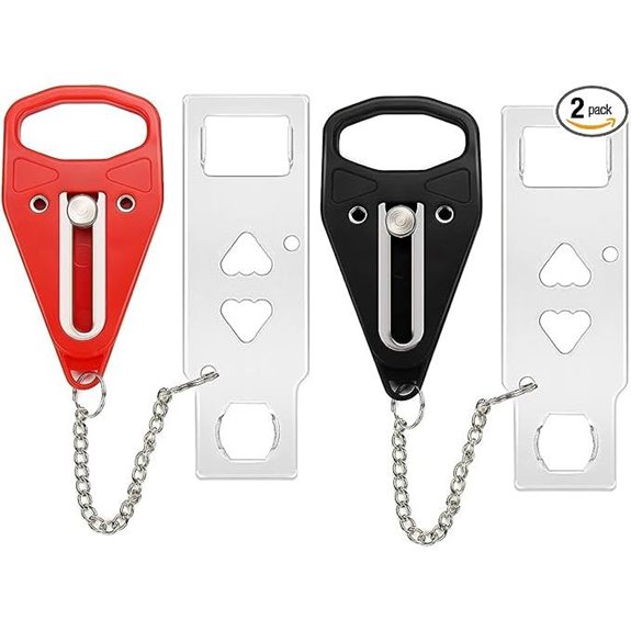 Portable Door Lock 2-Pack for Home and Travel Security