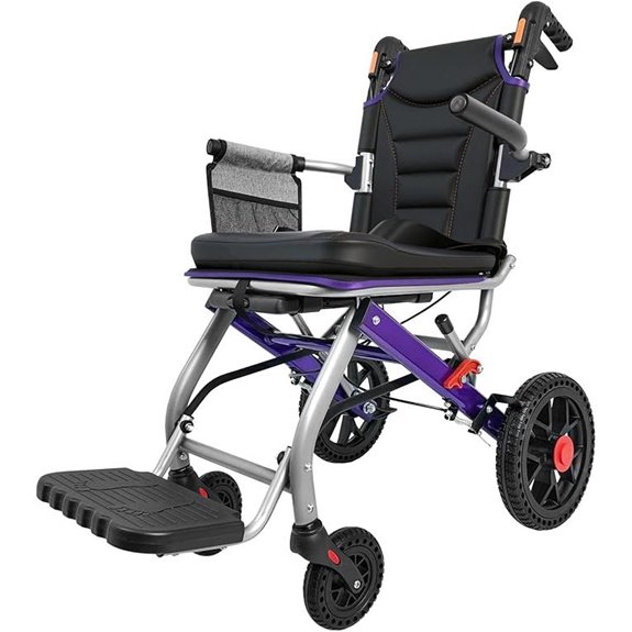 Lightweight Folding Wheelchair for Adults and Seniors
