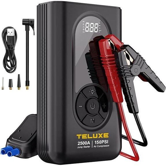 TELUXE Jump Starter & Air Compressor (2500A 150PSI)