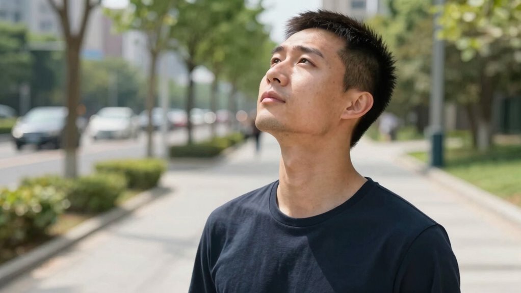 practice mindful head up awareness