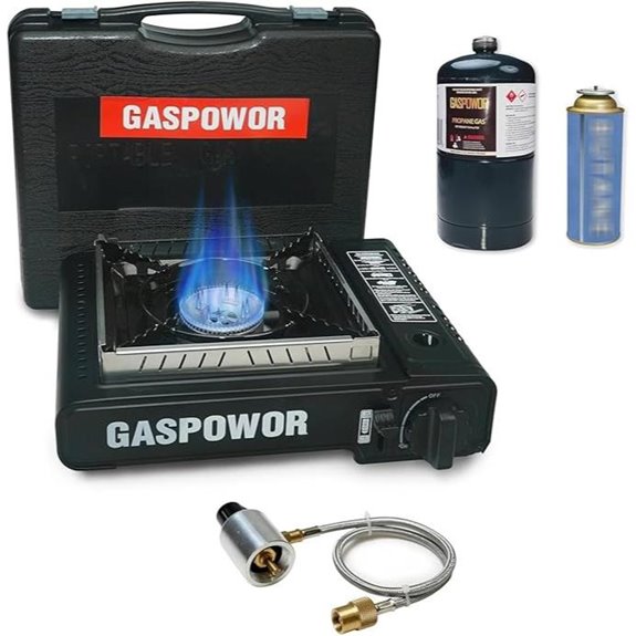 Dual Fuel Propane Stove with Windblocker and Carrying Case