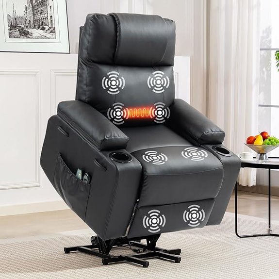 Power Lift Recliner Chair with Heat & Massage