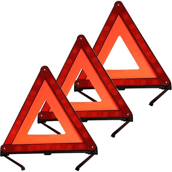 KAFEEK Reflective Vehicle Warning Triangle 3-Pack