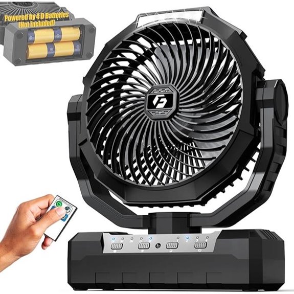 Battery Operated Fan with Remote and Timer