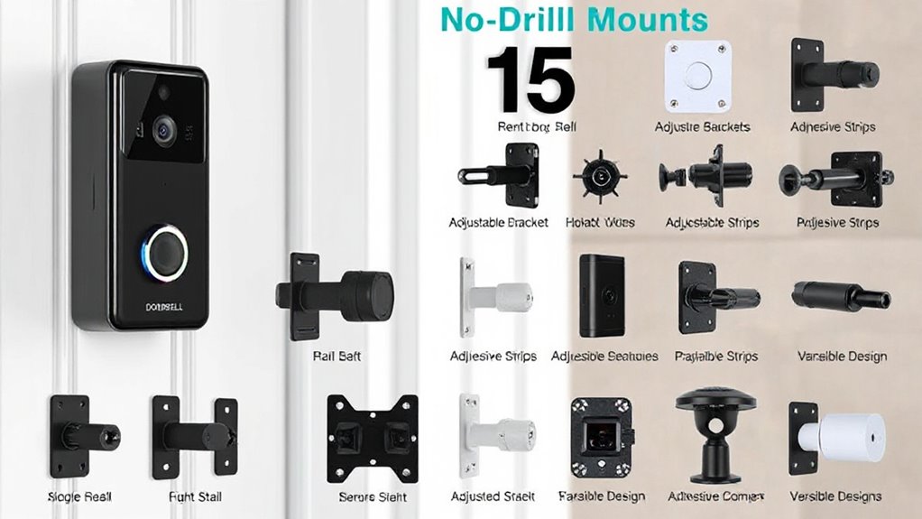 rent friendly doorbell camera mounts
