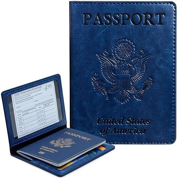 RFID Leather Passport Holder Wallet for Travel