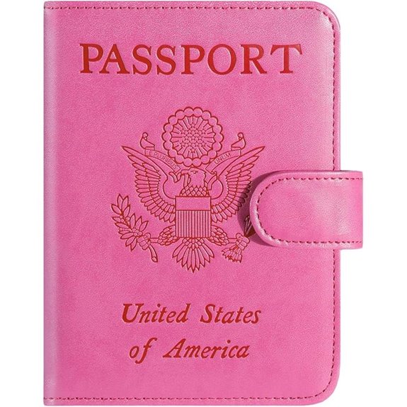 RFID Leather Passport Wallet for Women and Men