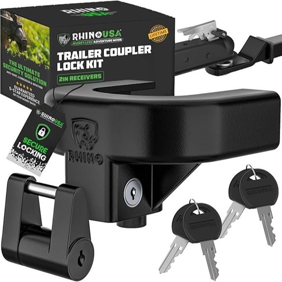 Rhino USA Trailer Hitch Lock Kit for 2 Trailers