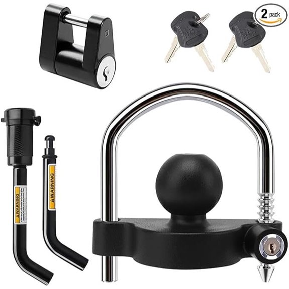 Keyed Alike Trailer Hitch Lock Set (Multiple Sizes)