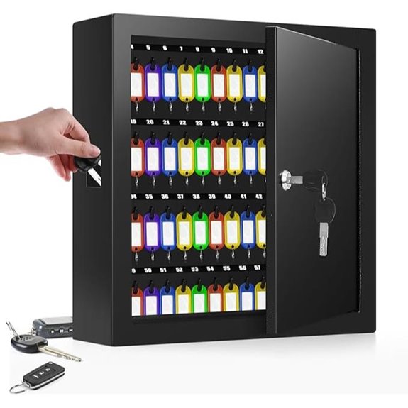 Anti-Theft 100-Key Lock Box with Tags