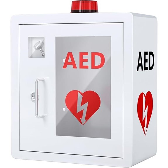 AED Wall Mount Cabinet with Alarm and Light