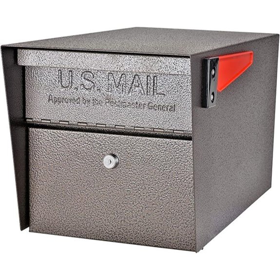 Mail Boss 7508 Curbside Mail Manager Security Bronze Locking Mailbox