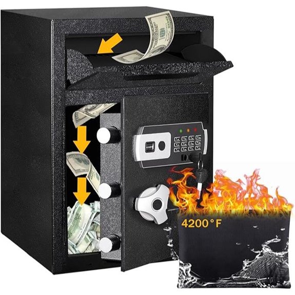 Fireproof Deposit Drop Safe with Digital Lock