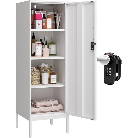 Lockable Metal Storage Cabinet with Lock