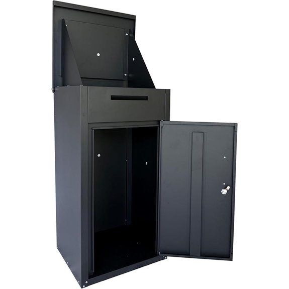 Outdoor Steel Mailbox with Lock and Parcel Capacity